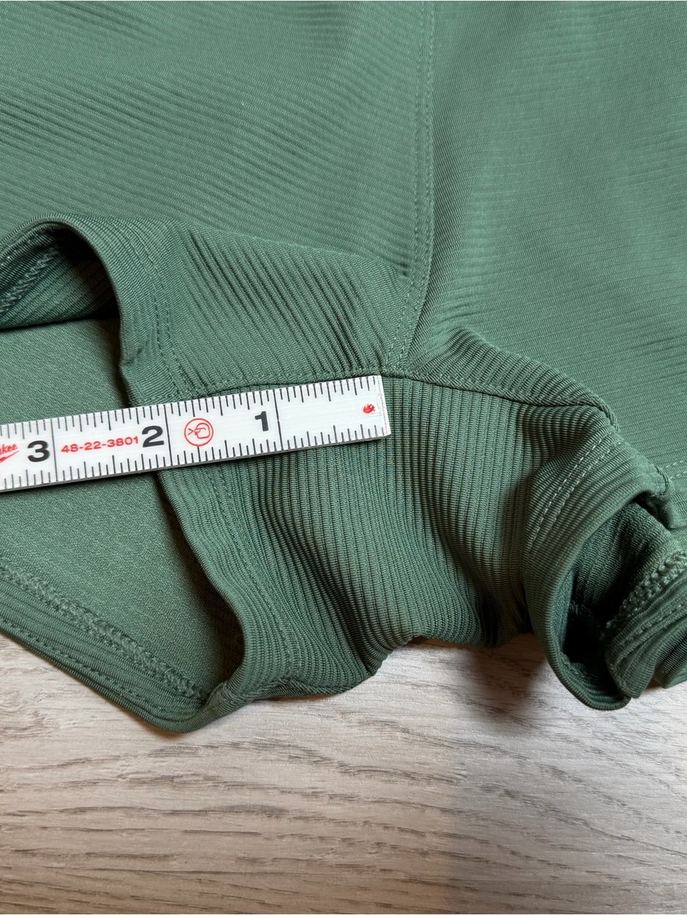 adidas Women's Pacer Ribbed Training Shorts Olive Green - Size M EUC - Picture 5 of 10